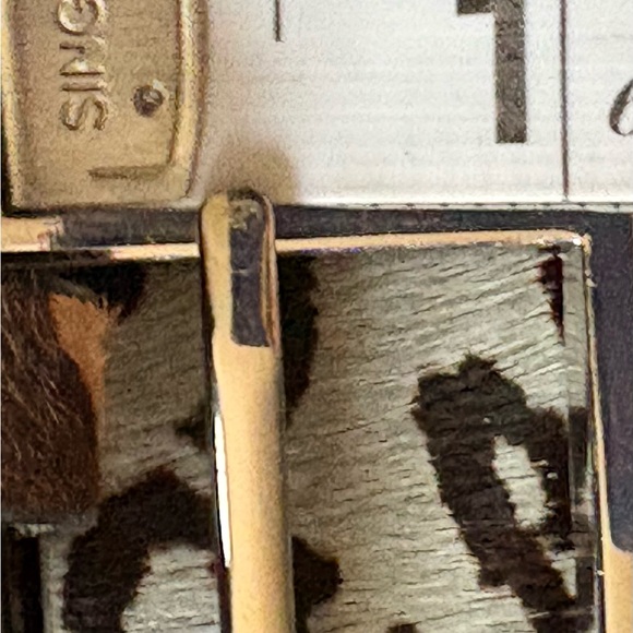 J. Crew ANIMAL PRINT LEATHER BELT size XL. Leopard print. - Picture 10 of 10